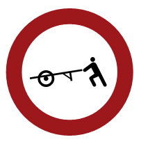 Entrada prohibida a carros de mano